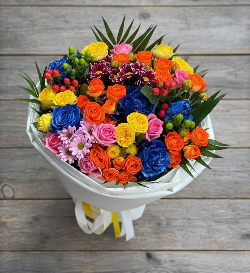 Букет цветов из: Розы и Хризантемы в Ворсме