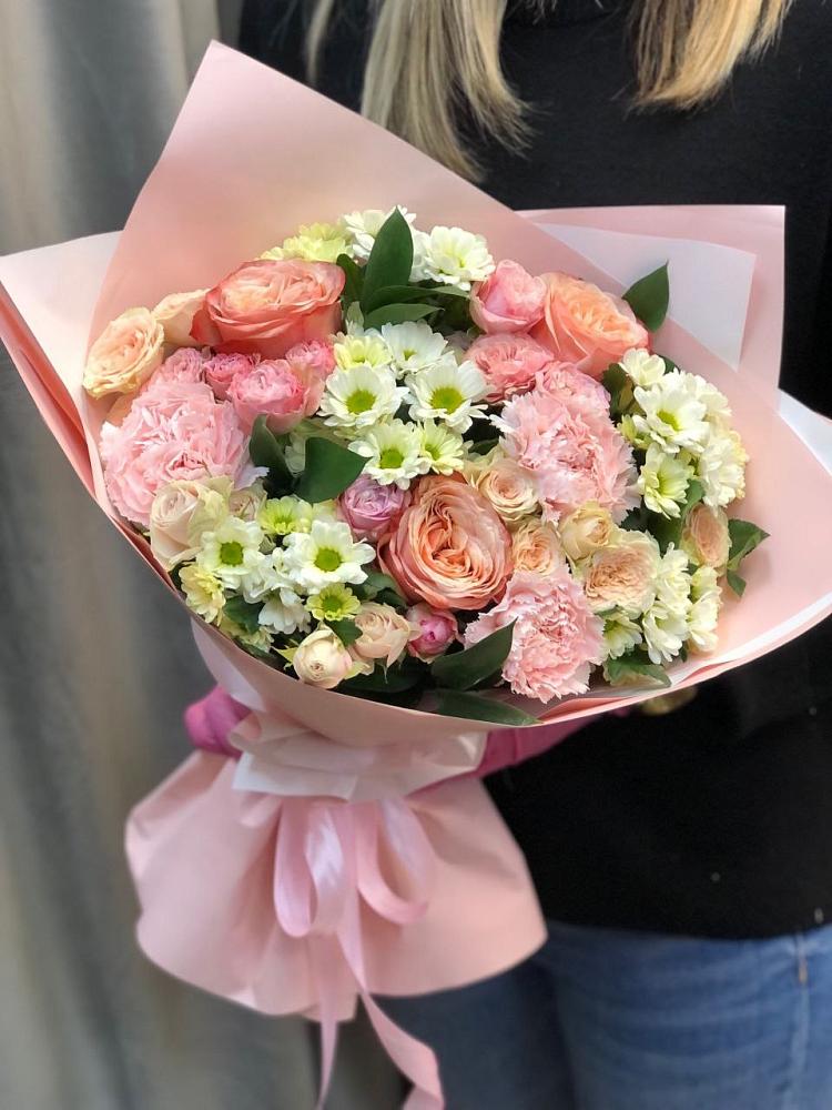 Букет цветов из: Гвоздики, Розы и Хризантемы в Ворсме