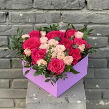 Цветочная композиция из Розы в коробке #REPLACE_PRED# Ворсме