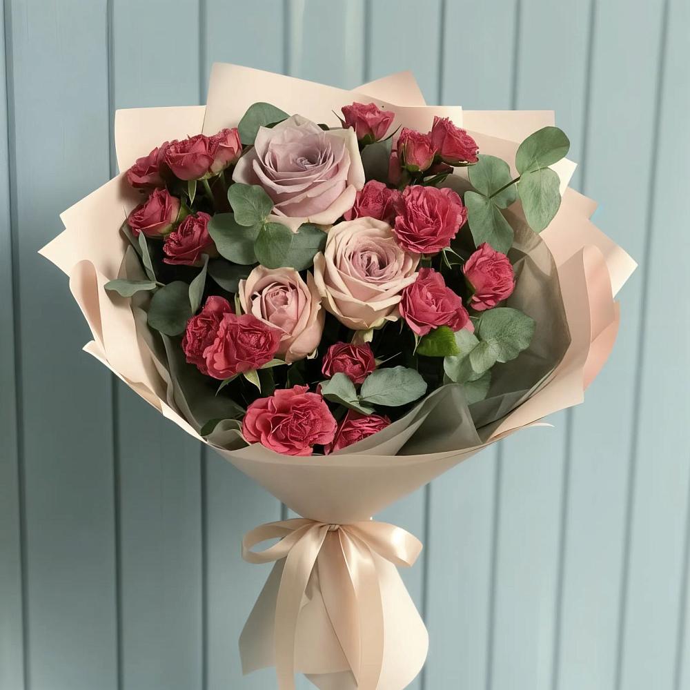 Букет цветов из: Гвоздики и Розы в Ворсме