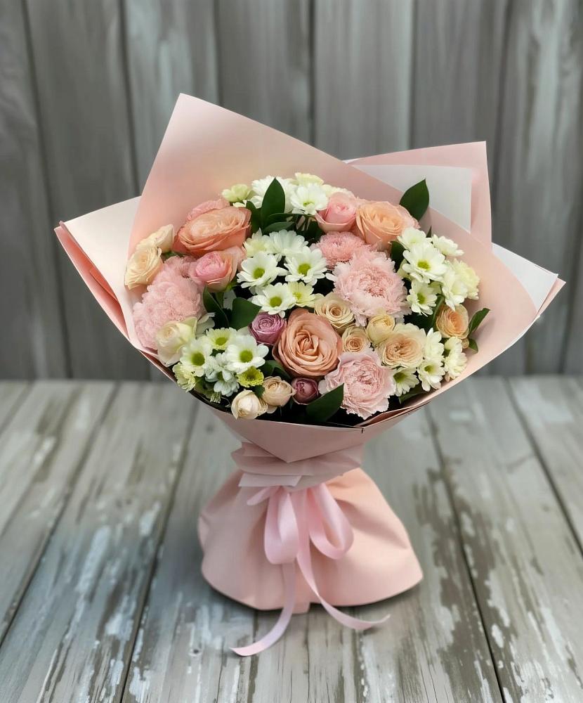 Букет цветов из: Гвоздики, Розы и Хризантемы в Ворсме