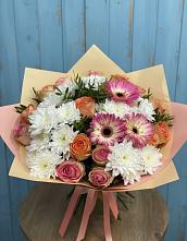 Букет цветов из:  Розы, Герберы и Хризантемы в Ворсме