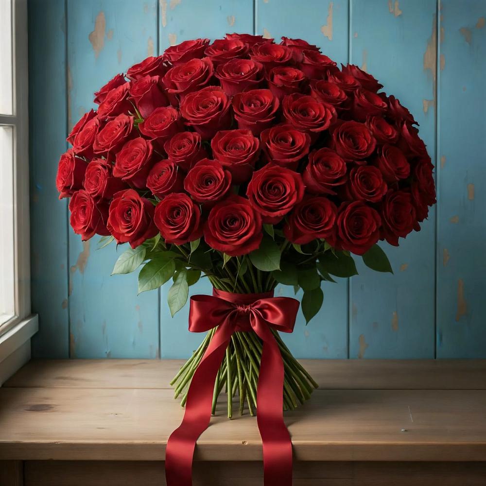 Букет Красные розы Блэк Меджик в Ворсме