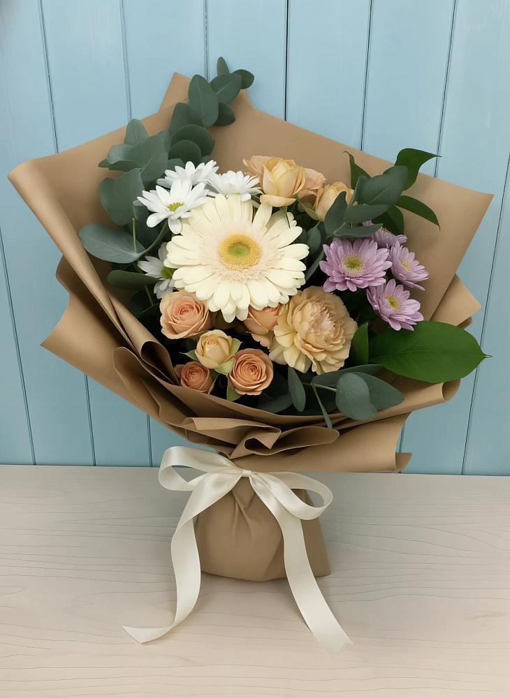 Букет цветов из: Герберы и Хризантемы в Ворсме