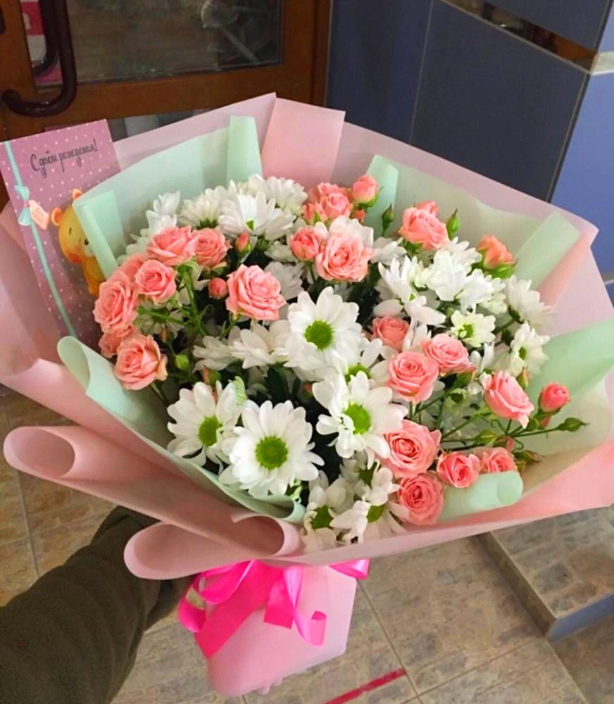 Букет цветов из: Розы и Хризантемы в Ворсме