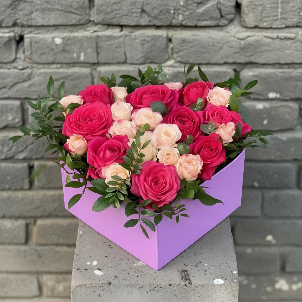 Цветочная композиция из Розы в коробке в Ворсме