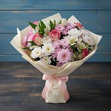 Букет цветов из:  Хризантемы, Альстромерии и Розы в Ворсме