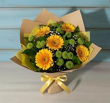 Букет цветов из:  Герберы и Хризантемы в Ворсме