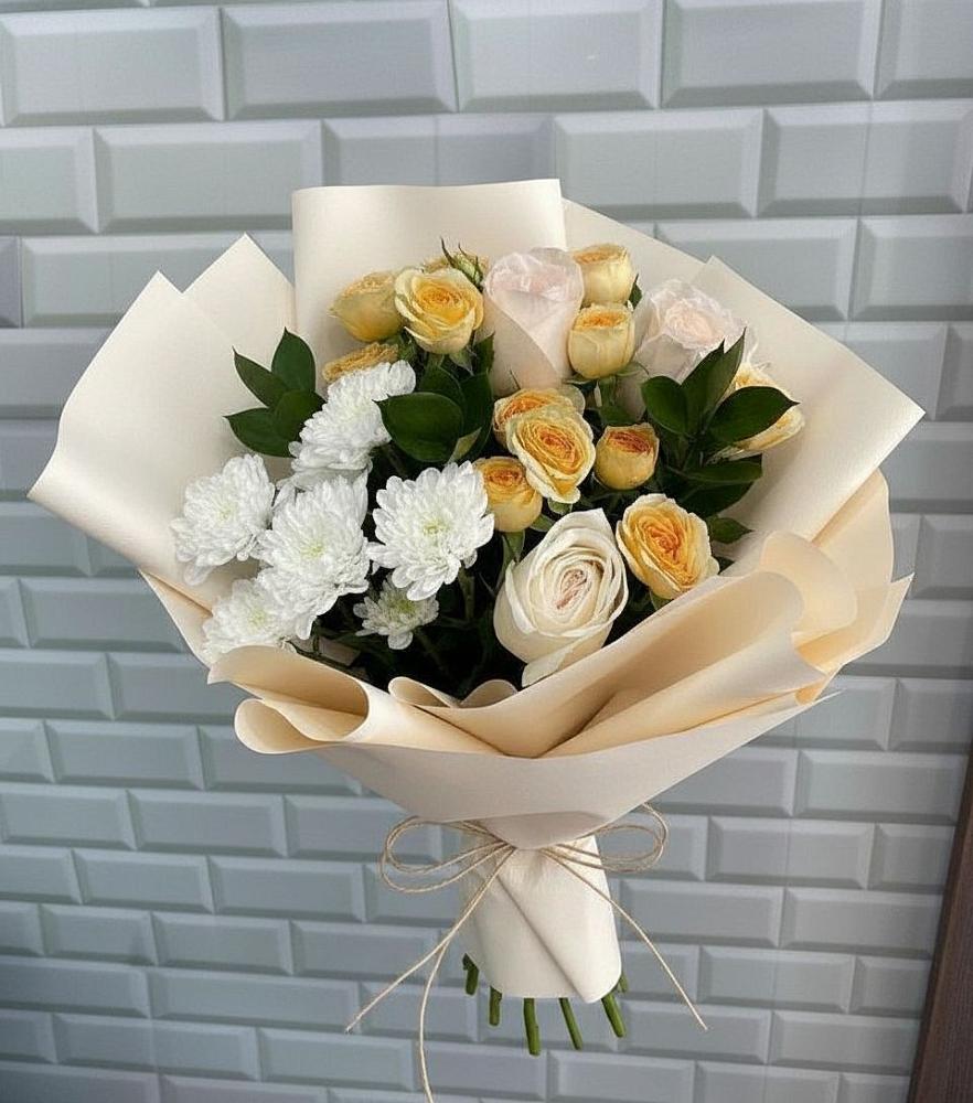 Букет цветов из: Розы и Хризантемы в Ворсме