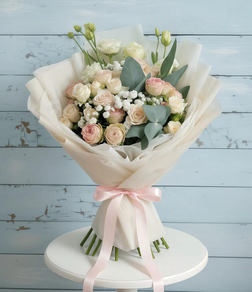 Букет цветов из: Розы и Лизиантусы в Ворсме