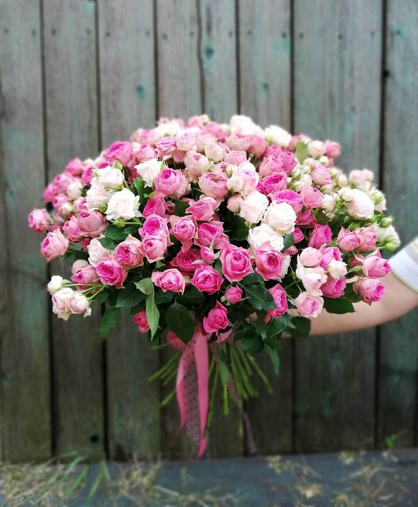 Букет Розовые кустовые розы Натали и Лав Лидия в Ворсме