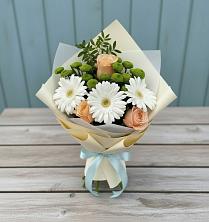 Букет цветов из:  Герберы, Розы и Хризантемы в Ворсме
