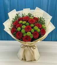 Букет цветов из:  Розы и Хризантемы #REPLACE_PRED# Ворсме