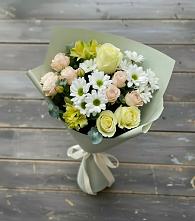 Букет цветов из:  Альстромерии, Розы и Хризантемы в Ворсме