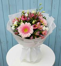 Букет цветов из:  Герберы, Альстромерии и Лизиантусы в Ворсме