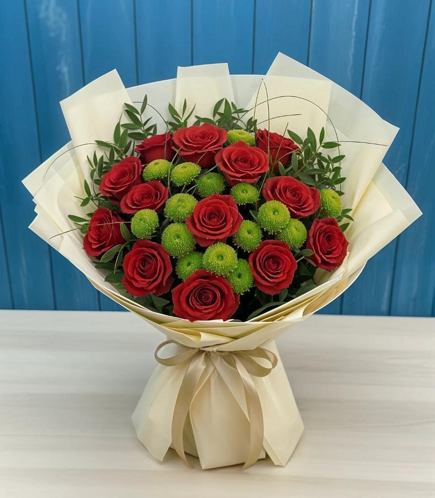 Букет цветов из: Розы и Хризантемы в Ворсме