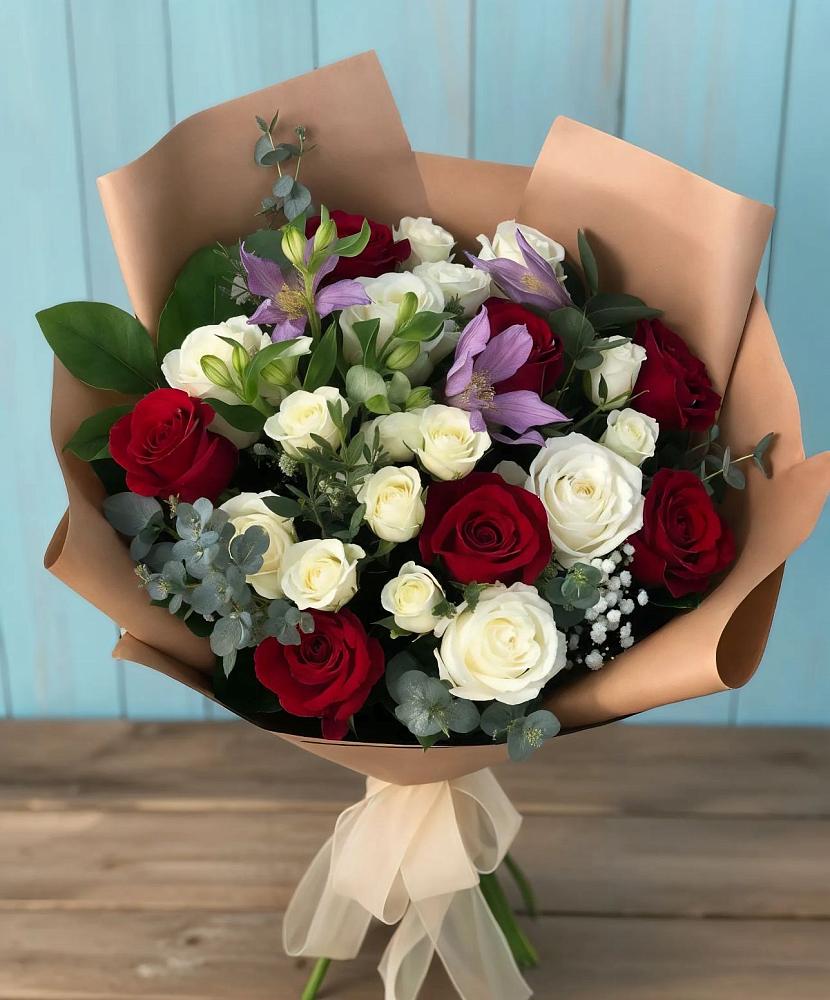 Букет цветов из: Розы и Альстромерии в Ворсме